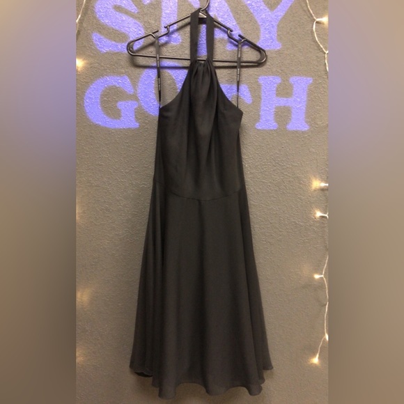 Solid Black No Shoulder Dress - Picture 1 of 6